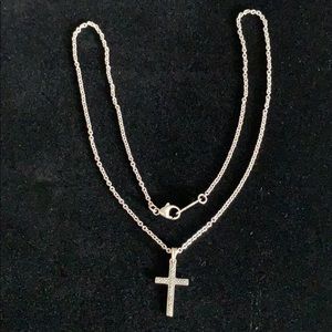Sterling silver necklace with cross charm